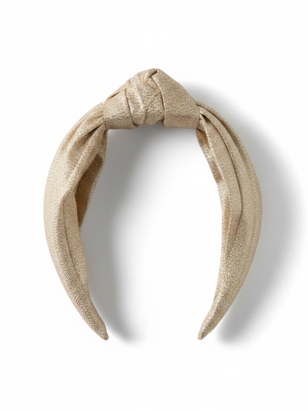 J.Crew Factory Gold Metallic Knotted Padded Headband